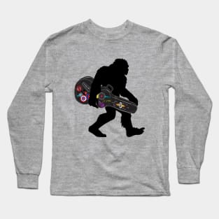 bigfoot playing guitar Long Sleeve T-Shirt